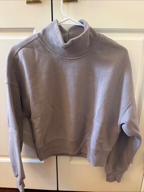 A&F Turtleneck Pullover Sweatshirt in Dusty Lavender